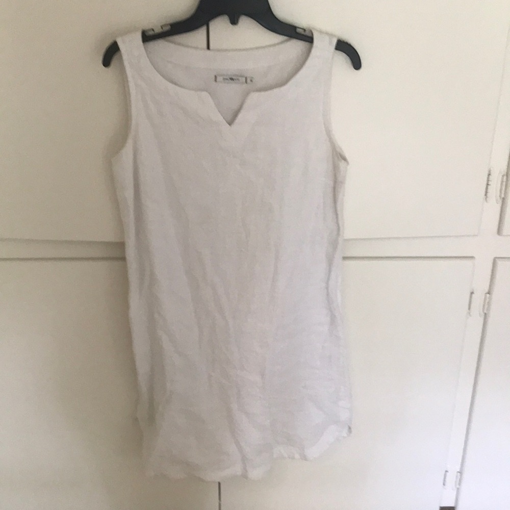 Linen white dress